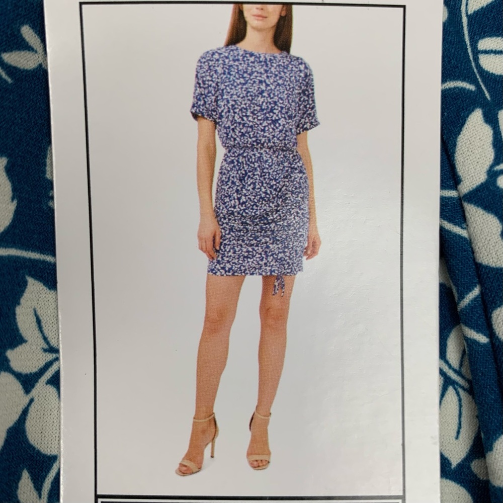 NWT Everlily Teal Ivory Floral Dress Size Small